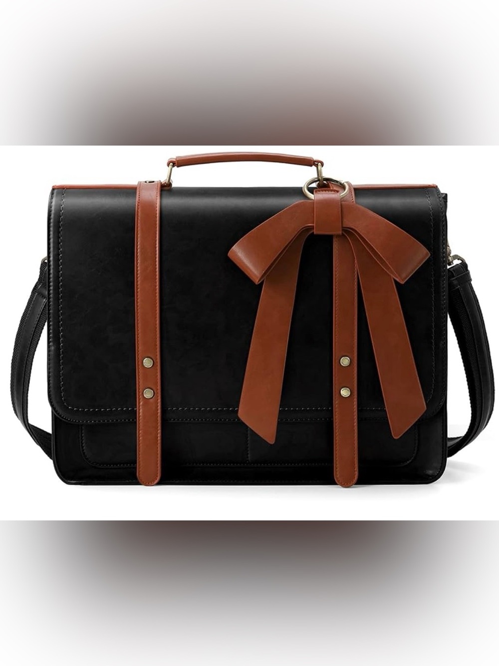 ECOSUSI Laptop Briefcase for Women Leather 15.6 inch